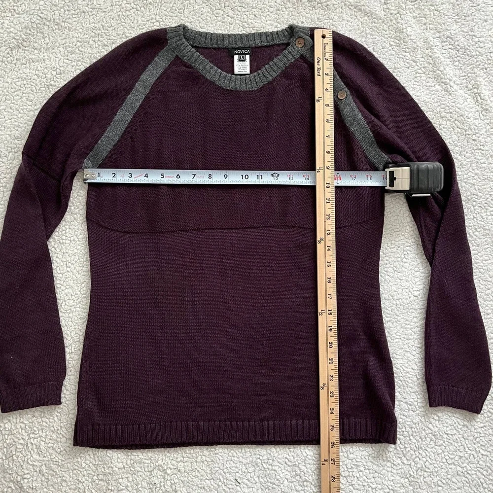 Novica Peru Alpaca blend Long Sleeve Sweater Women Size L